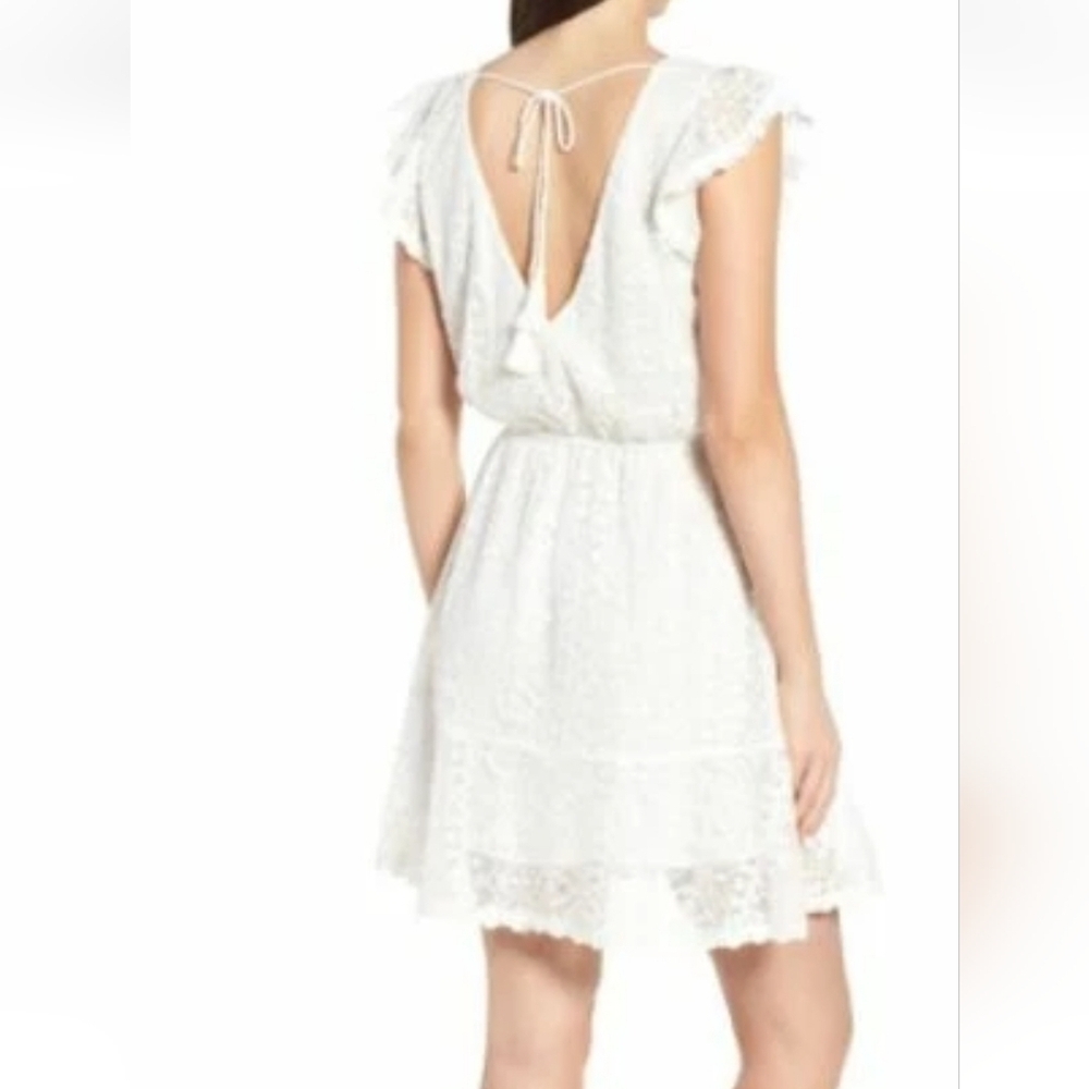 Cupcakes and Cashmere Womens Ivory Lace Dress L